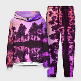 Мужской костюм 3D (с толстовкой) с принтом Hawaii dream в Ухте,  |  | Тематика изображения на принте: гавайи | закат | пляж