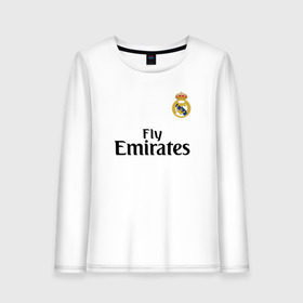 Женский лонгслив хлопок с принтом Роналду форма в Ухте, 100% хлопок |  | madrid | real | ronaldo | мадрид | реал | роналдо