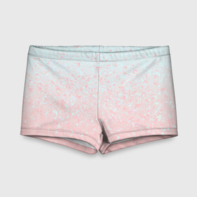 Детские купальные плавки 3D с принтом Pink Blue Gradient в Ухте, Полиэстер 85%, Спандекс 15% | Слитный крой, подклад по переду изделия, узкие бретели | blu | gradient | pink | голубое | градиент | розовое
