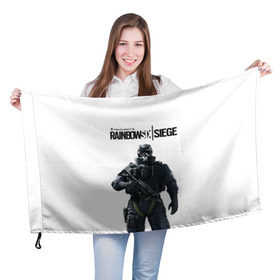 Флаг 3D с принтом Rainbow Six Siege в Ухте, 100% полиэстер | плотность ткани — 95 г/м2, размер — 67 х 109 см. Принт наносится с одной стороны | rainbow six | tom clancy’s