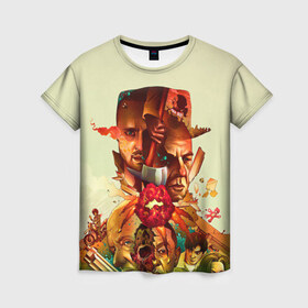 Женская футболка 3D с принтом Breaking bad (mix) в Ухте, 100% полиэфир ( синтетическое хлопкоподобное полотно) | прямой крой, круглый вырез горловины, длина до линии бедер | breaking bad