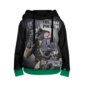 Детская толстовка 3D с принтом Спецназ России в Ухте, 100% полиэстер | двухслойный капюшон со шнурком для регулировки, мягкие манжеты на рукавах и по низу толстовки, спереди карман-кенгуру с мягким внутренним слоем | отряд | рф | специального назначения