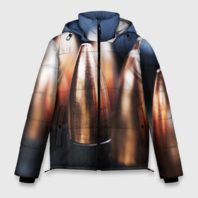 Мужская зимняя куртка 3D с принтом Патроны в Ухте, верх — 100% полиэстер; подкладка — 100% полиэстер; утеплитель — 100% полиэстер | длина ниже бедра, свободный силуэт Оверсайз. Есть воротник-стойка, отстегивающийся капюшон и ветрозащитная планка. 

Боковые карманы с листочкой на кнопках и внутренний карман на молнии. | макро | патрон | пуля