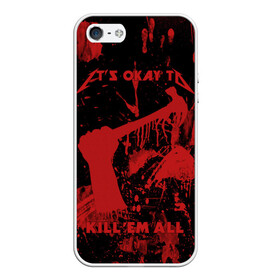 Чехол для iPhone 5/5S матовый Kill Em All: в Ухте, Силикон | Область печати: задняя сторона чехла, без боковых панелей | металлика