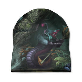 Шапка 3D с принтом Roshan v Slardar в Ухте, 100% полиэстер | универсальный размер, печать по всей поверхности изделия | Тематика изображения на принте: dota 2 | slardar | дота