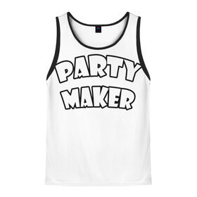 Мужская майка 3D с принтом Патимейкер Partymaker в Ухте, 100% полиэстер | круглая горловина, приталенный силуэт, длина до линии бедра. Пройма и горловина окантованы тонкой бейкой | патимэйкер partymaker