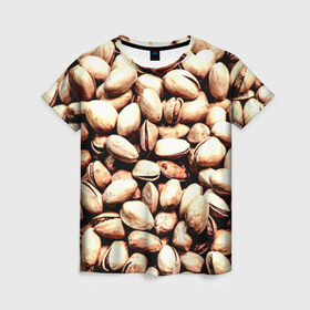 Женская футболка 3D Фисташки: в Ухте, 100% полиэфир ( синтетическое хлопкоподобное полотно) | прямой крой, круглый вырез горловины, длина до линии бедер |