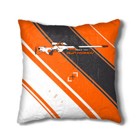 Подушка 3D с принтом Asiimov в Ухте, наволочка – 100% полиэстер, наполнитель – холлофайбер (легкий наполнитель, не вызывает аллергию). | состоит из подушки и наволочки. Наволочка на молнии, легко снимается для стирки | 