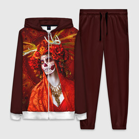 Женский костюм 3D с принтом День мертвецов в Ухте,  |  | cobwebs | color | day of the dead | dead | death | eyes | girl | halloween | holiday | makeup | mask | mexican skull | mexico | ornament | pattern | взгляд | девушка | день мертвых | макияж | маска | мексика | мексиканский череп | мертвецов | орнамент | п