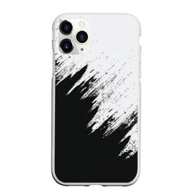 Чехол для iPhone 11 Pro матовый с принтом Краска и ничего лишнего! в Ухте, Силикон |  | белый | дизайн | капли | краска | монохромный | разводы | черный