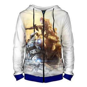 Мужская толстовка 3D на молнии с принтом Titanfall в Ухте, 100% полиэстер | длина до линии бедра, манжеты и пояс оформлены мягкой тканевой резинкой, двухслойный капюшон со шнурком для регулировки, спереди молния, по бокам два кармана | titanfall | титанфалл