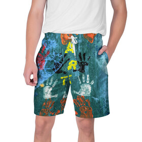 Мужские шорты 3D с принтом Art в Ухте,  полиэстер 100% | прямой крой, два кармана без застежек по бокам. Мягкая трикотажная резинка на поясе, внутри которой широкие завязки. Длина чуть выше колен | Тематика изображения на принте: art | живопись | искусство | творчество | художник