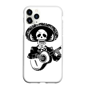 Чехол для iPhone 11 Pro матовый с принтом Мексиканский череп в Ухте, Силикон |  | color | day of the dead | dead | death | holiday | mexican skull | mexico | ornament | pattern | гитара | день мертвых | мексика | мексиканский череп | мертвецов | музыка | орнамент | поет | праздник | узоры | цветы