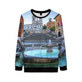 Женский свитшот 3D с принтом Рим (Италия) в Ухте, 100% полиэстер с мягким внутренним слоем | круглый вырез горловины, мягкая резинка на манжетах и поясе, свободная посадка по фигуре | europe | italy | rome | vatican | архитектура | ватикан | европа | италия | папа римский | развалины | рим | руины