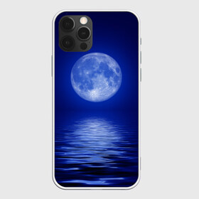 Чехол для iPhone 12 Pro Max с принтом Ночная луна в Ухте, Силикон |  | Тематика изображения на принте: вода | луна | ночь