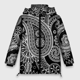 Женская зимняя куртка 3D с принтом Paisley в Ухте, верх — 100% полиэстер; подкладка — 100% полиэстер; утеплитель — 100% полиэстер | длина ниже бедра, силуэт Оверсайз. Есть воротник-стойка, отстегивающийся капюшон и ветрозащитная планка. 

Боковые карманы с листочкой на кнопках и внутренний карман на молнии | орнамент | пейсли | турецкие огурцы
