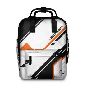 Женский рюкзак 3D с принтом cs:go - Asiimov P250 Style в Ухте, 100% полиэстер | лямки с регулируемой длиной, сверху ручки, чтобы рюкзак нести как сумку. Основное отделение закрывается на молнию, как и внешний карман. Внутри два дополнительных кармана, один из которых закрывается на молнию. По бокам два дополнительных кармашка, куда поместится маленькая бутылочка
 | asiimov | cs | csgo | азимов | кс