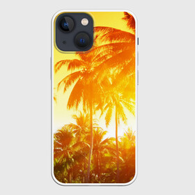 Чехол для iPhone 13 mini с принтом Пальмы в Ухте,  |  | sea | summer | берег | лето | море | океан | отдых | пальмы | пляж | солнце
