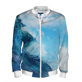 Мужской бомбер 3D с принтом Океан в Ухте, 100% полиэстер | застегивается на молнию, по бокам два кармана без застежек, по низу бомбера и на воротнике - эластичная резинка | sea | вода | волны | лето | море | океан | отдых | пляж