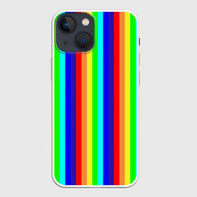 Чехол для iPhone 13 mini с принтом Радуга вертикальные полосы в Ухте,  |  | вертикальные | жёлтый | зелёный | красный | оранжевый | полосы | радуга | синий | фиолетовый
