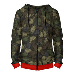 Мужская толстовка 3D на молнии Камуфляж с жуками: в Ухте, 100% полиэстер | длина до линии бедра, манжеты и пояс оформлены мягкой тканевой резинкой, двухслойный капюшон со шнурком для регулировки, спереди молния, по бокам два кармана | camo | жук | камо | насекомое