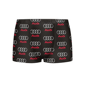 Мужские трусы 3D с принтом Audi в Ухте, 50% хлопок, 50% полиэстер | классическая посадка, на поясе мягкая тканевая резинка | ауди