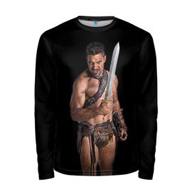 Мужской лонгслив 3D с принтом Гладиатор в Ухте, 100% полиэстер | длинные рукава, круглый вырез горловины, полуприлегающий силуэт | кино | киногерой | кинофильм