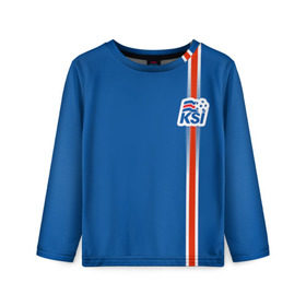 Детский лонгслив 3D Форма сборной Исландии по футболу: в Ухте, 100% полиэстер | длинные рукава, круглый вырез горловины, полуприлегающий силуэт
 | euro 2016