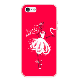 Чехол для iPhone 5/5S матовый с принтом Bride в Ухте, Силикон | Область печати: задняя сторона чехла, без боковых панелей | bride | team | девичник | девишник | жена | невеста | свадебный | свадьба