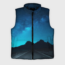 Мужской жилет утепленный 3D с принтом Дорога под чистым небом в Ухте,  |  | Тематика изображения на принте: osfenemy | горы | дорога | звезды | космос | красиво | небо | пейзаж | путь | черный | чудо