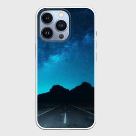Чехол для iPhone 13 Pro с принтом Дорога под чистым небом в Ухте,  |  | osfenemy | горы | дорога | звезды | космос | красиво | небо | пейзаж | путь | черный | чудо