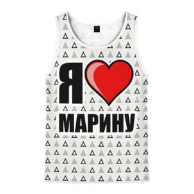 Мужская майка 3D с принтом Я люблю в Ухте, 100% полиэстер | круглая горловина, приталенный силуэт, длина до линии бедра. Пройма и горловина окантованы тонкой бейкой | 