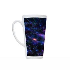 Кружка Латте с принтом Вселенная в Ухте, Белая керамика | Объем 480 мл; Высота 150 мм; Диаметр 90 мм | 3д | вселенная | гравитация | звезда | космос | новая