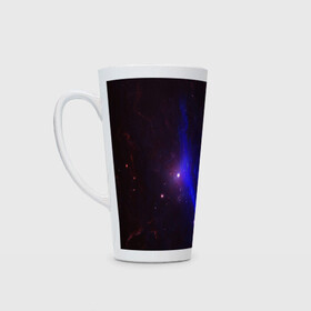 Кружка Латте с принтом Вселенная в Ухте, Белая керамика | Объем 480 мл; Высота 150 мм; Диаметр 90 мм | 3д | вселенная | гравитация | звезда | космос | новая