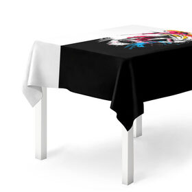 Скатерть 3D с принтом Тигр в Ухте, 100% полиэстер (ткань не мнется и не растягивается) | Размер: 150*150 см | 