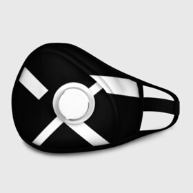 Маска из неопрена с принтом Black and White в Ухте, неопрен 100% | Форма огибающая нос. Резинки для ушей с дополнительной резинкой на затылке. Клапан для выдоха для активного дыхания при занятиях спортом. Эластичный материал маски и окантовки для лучшего растяжения и прилегания маски.  | белый | геометрия | полосы | черный