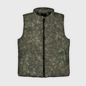 Женский жилет утепленный 3D Камуфляж с черепами 2: в Ухте,  |  | зеленый | паттерн | темно зеленый | темный