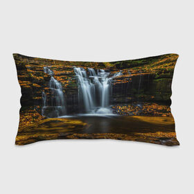 Подушка 3D антистресс Водопад: в Ухте, наволочка — 100% полиэстер, наполнитель — вспененный полистирол | состоит из подушки и наволочки на молнии | вода | лес | пейзаж | природа