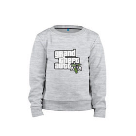 Детский свитшот хлопок с принтом GTA 5 в Ухте, 100% хлопок | круглый вырез горловины, эластичные манжеты, пояс и воротник | 