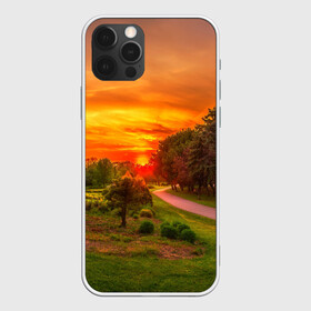 Чехол для iPhone 12 Pro Канада: в Ухте, силикон | область печати: задняя сторона чехла, без боковых панелей | закат | красота | лето | поле