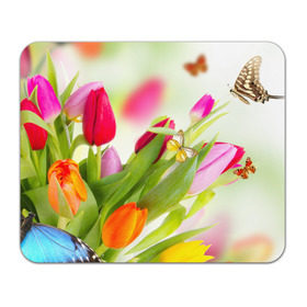 Коврик прямоугольный Цветы: в Ухте, натуральный каучук | размер 230 х 185 мм; запечатка лицевой стороны |