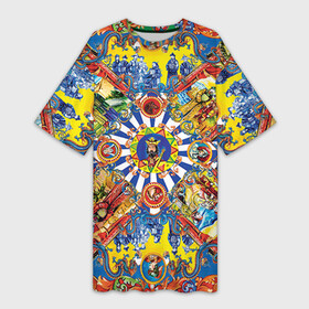 Платье-футболка 3D с принтом Сицилия в Ухте,  |  | dg | dolce | dolce  gabana | dolce  gabbana | dolce gabbana | trend | дольче | дольче габана | дольче габбана | керамика | мода | модный принт | роспись | тренд | узор | узоры