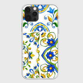 Чехол для iPhone 12 Pro с принтом Майолика в Ухте, силикон | область печати: задняя сторона чехла, без боковых панелей | Тематика изображения на принте: dg | dolce | dolce  gabana | dolce  gabbana | dolce gabbana | maiolica | majolica | trend | барселона | дольче | дольче габана | дольче габбана | керамика | майолика | мода | модный принт | мозаика | мозайка | плитка | роспись | тренд