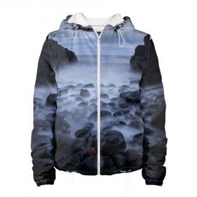 Женская куртка 3D Туманный берег: в Ухте, ткань верха — 100% полиэстер, подклад — флис | прямой крой, подол и капюшон оформлены резинкой с фиксаторами, два кармана без застежек по бокам, один большой потайной карман на груди. Карман на груди застегивается на липучку |