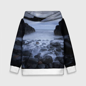 Детская толстовка 3D с принтом Туманный берег в Ухте, 100% полиэстер | двухслойный капюшон со шнурком для регулировки, мягкие манжеты на рукавах и по низу толстовки, спереди карман-кенгуру с мягким внутренним слоем | 