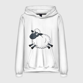 Мужская толстовка 3D с принтом Барашка в Ухте, 100% полиэстер | двухслойный капюшон со шнурком для регулировки, мягкие манжеты на рукавах и по низу толстовки, спереди карман-кенгуру с мягким внутренним слоем. | Тематика изображения на принте: 