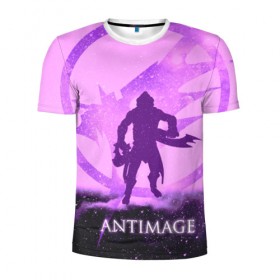 Мужская футболка 3D спортивная с принтом Antimage в Ухте, 100% полиэстер с улучшенными характеристиками | приталенный силуэт, круглая горловина, широкие плечи, сужается к линии бедра | antimage | dota | dota 2 | антимаг | дота | дотан | раки