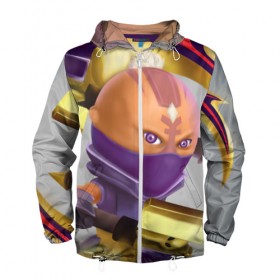 Мужская ветровка 3D с принтом Large Head в Ухте, 100% полиэстер | подол и капюшон оформлены резинкой с фиксаторами, два кармана без застежек по бокам, один потайной карман на груди | antimage | dota | dota 2 | антимаг | дота | дотан | раки