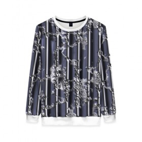 Женский свитшот 3D с принтом Текстура стены в Ухте, 100% полиэстер с мягким внутренним слоем | круглый вырез горловины, мягкая резинка на манжетах и поясе, свободная посадка по фигуре | линии | полосы | стена | текстура | трещины | форма | фото