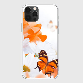 Чехол для iPhone 12 Pro Max с принтом Оранж в Ухте, Силикон |  | Тематика изображения на принте: бабочки | лепестки | оранжевый | цветочки | цветы
